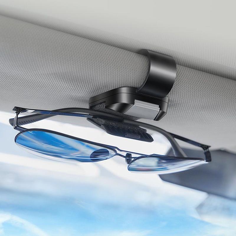ADF3 Car Sun Visor Carbon Glasses Sunglasses Clip Holder case Storage for Toyota RAV4 Hilux Corolla Yaris Cross GR SPORT accessories