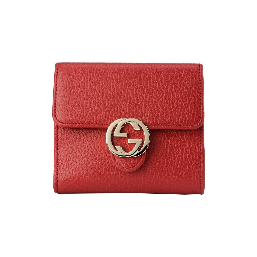 GUCCI Interlocked Gg Wallet Small Red (Unisex) Wallets 615525 CAO0G 6420