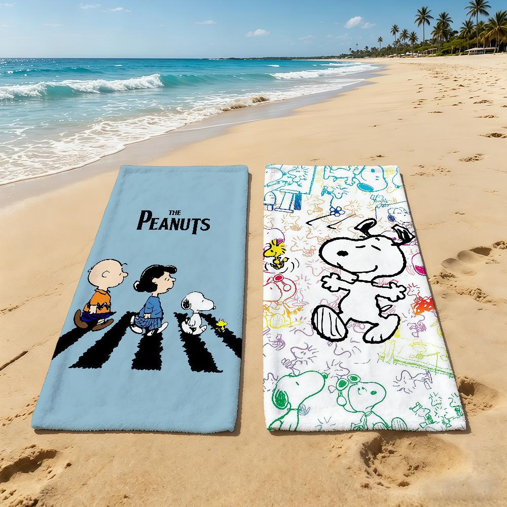 Милое полотенце с рисунком для улицы S-SnoopyS-ES Полотенце для кемпинга и пляжа Супервпитывающее Быстросохнущее Летнее полотенце