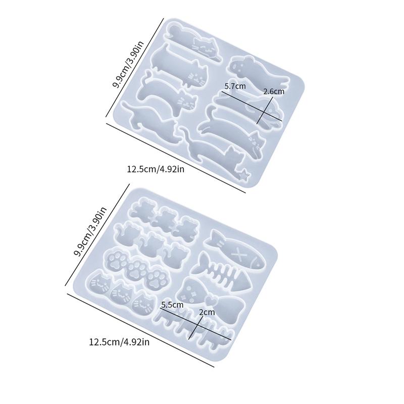 2 шт. Силиконовая форма для заколки для волос серии «Животные-капельницы», сделай сам, Подвеска для серег в виде котенка, Форма для серег