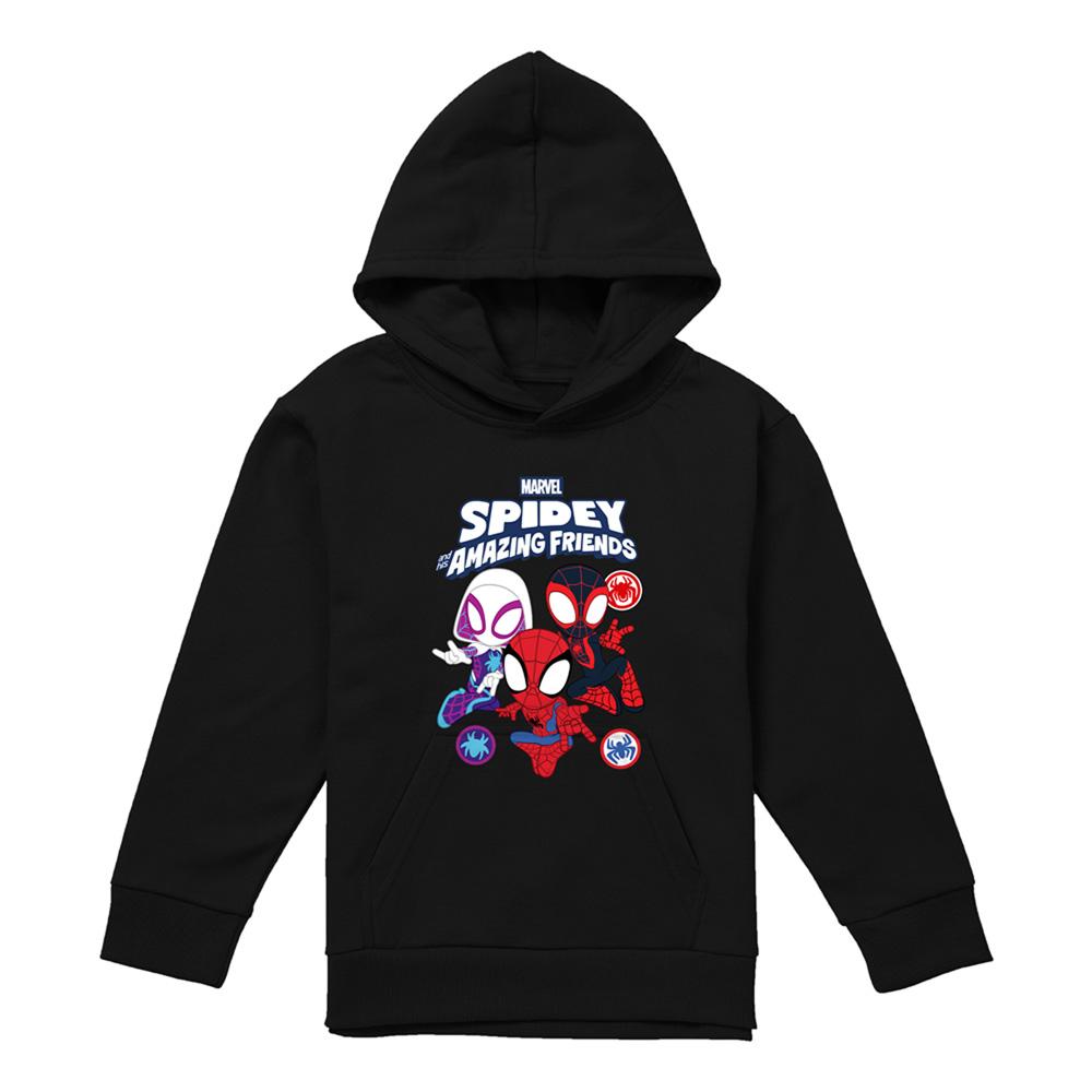 Spidey And His Amazing Friends Childrens/Kids Group Heather Pull Over Hoodie