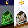 Cartoon Mouse Hole Luminous Wall Stickers for Kids Rooms Bedroom Decor Decals Home Decorations Glow In the Dark Mouse Stickers
