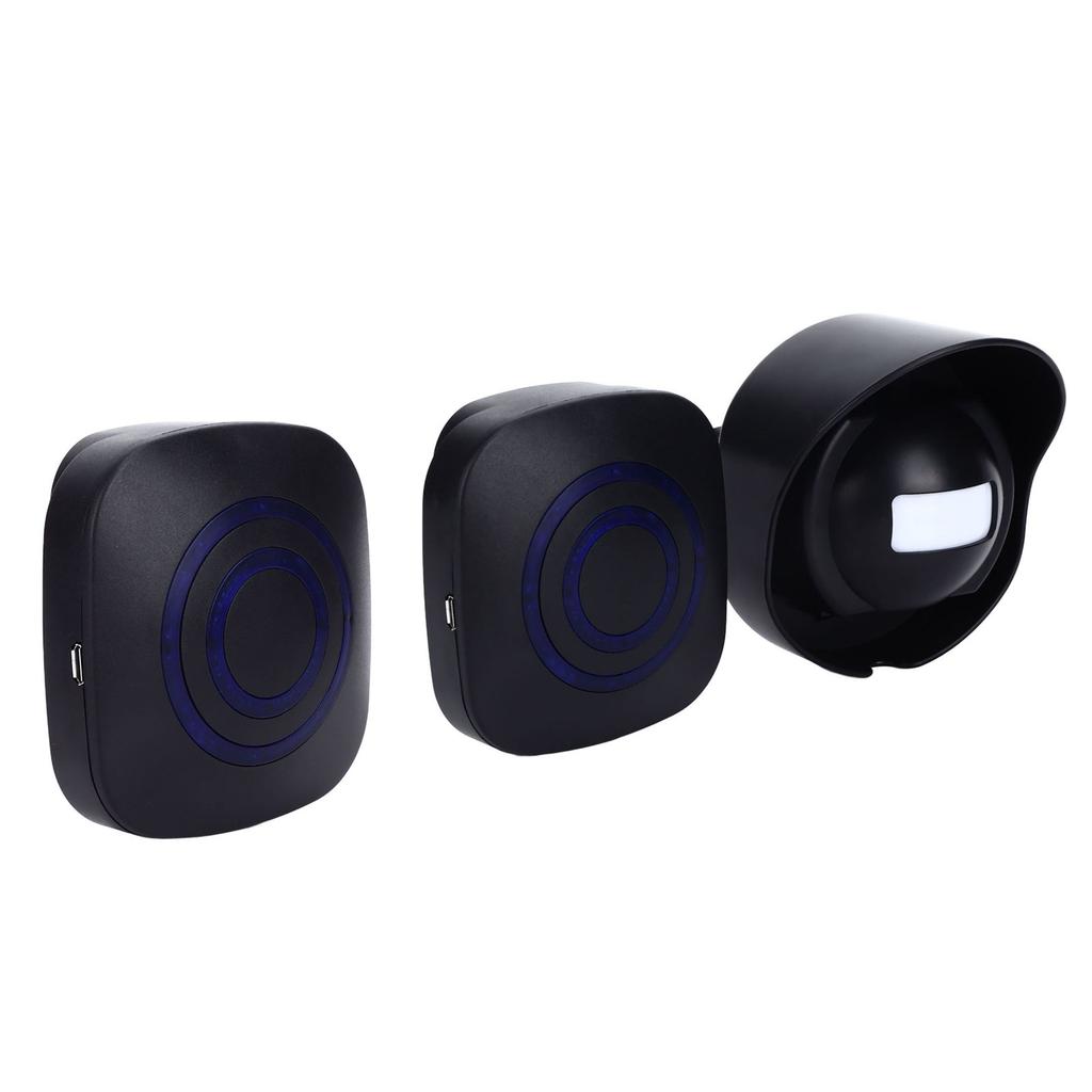 Умный беспроводной дверной звонок, водонепроницаемый, сенсорный дверной звонок, охранная сигнализация для домашнего двора с 2 сигналами тревоги 1