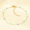 2mm Stainless Steel Bead Resin Chain Multi Color Multi Size Trend Bracelet Elegant Bohemia Jewelry Women's Drip Butterfly Ankle