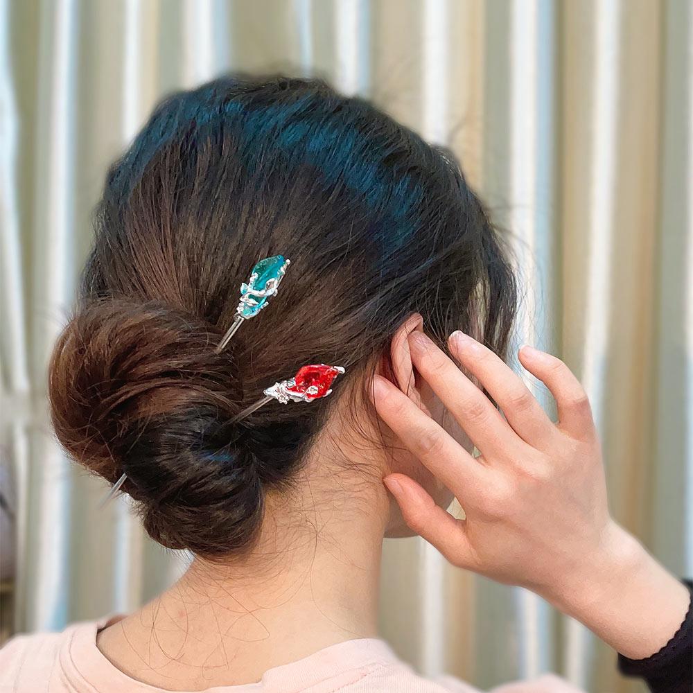 Классический китайский стиль Винтажные аксессуары для Ханьфу Металлическая заколка Шпилька для волос Палочки для волос Вилка для волос