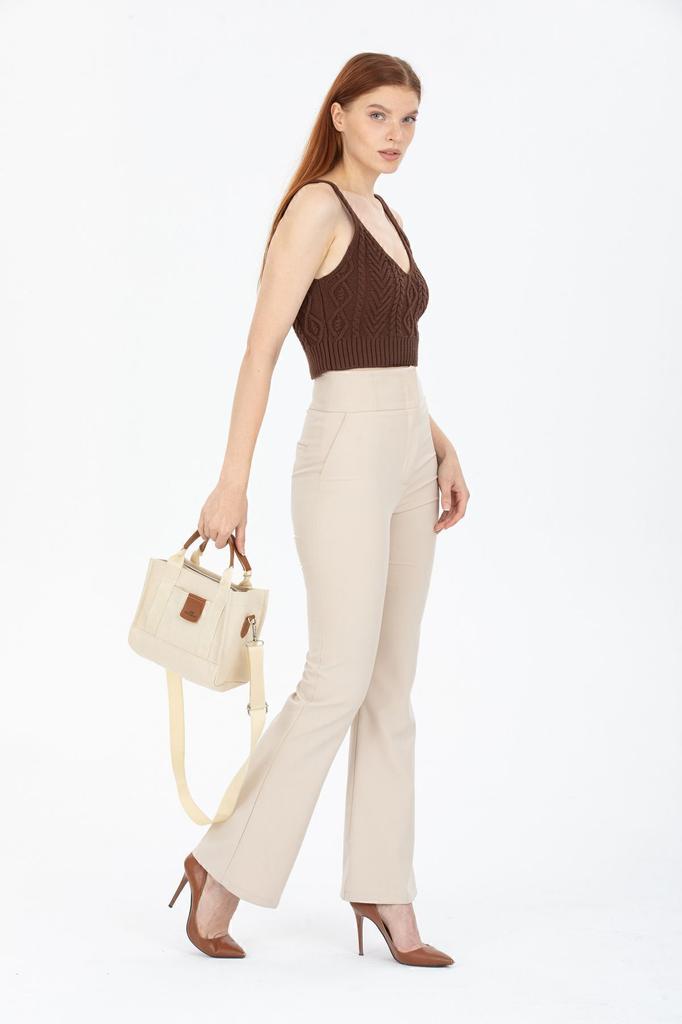 Women's Stylish and Useful Shoulder Bag Women's Cream Canvas Crossbody Mini Tote Bag Hand Shoulder Bag