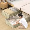 Clear Window Underbed Flat Storage Boxes Dual Zipper Clothing Blanket Storage Bag  Wardrobe