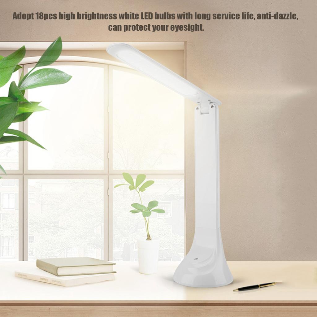 Перезаряжаемая складная светодиодная настольная лампа для защиты глаз при чтении и учебе