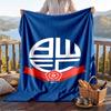 Warm Flannel Blanket Bolton Wanderers Pattern, Lightweight Comfortable Throw Blanket for Bed Sofa Use