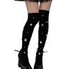 Rhinestone Women Stockings Sweet Cool Girls Y2K Knee High Socks Thigh High Stockings JK Thigh High Sox Stockings Female Hosiery