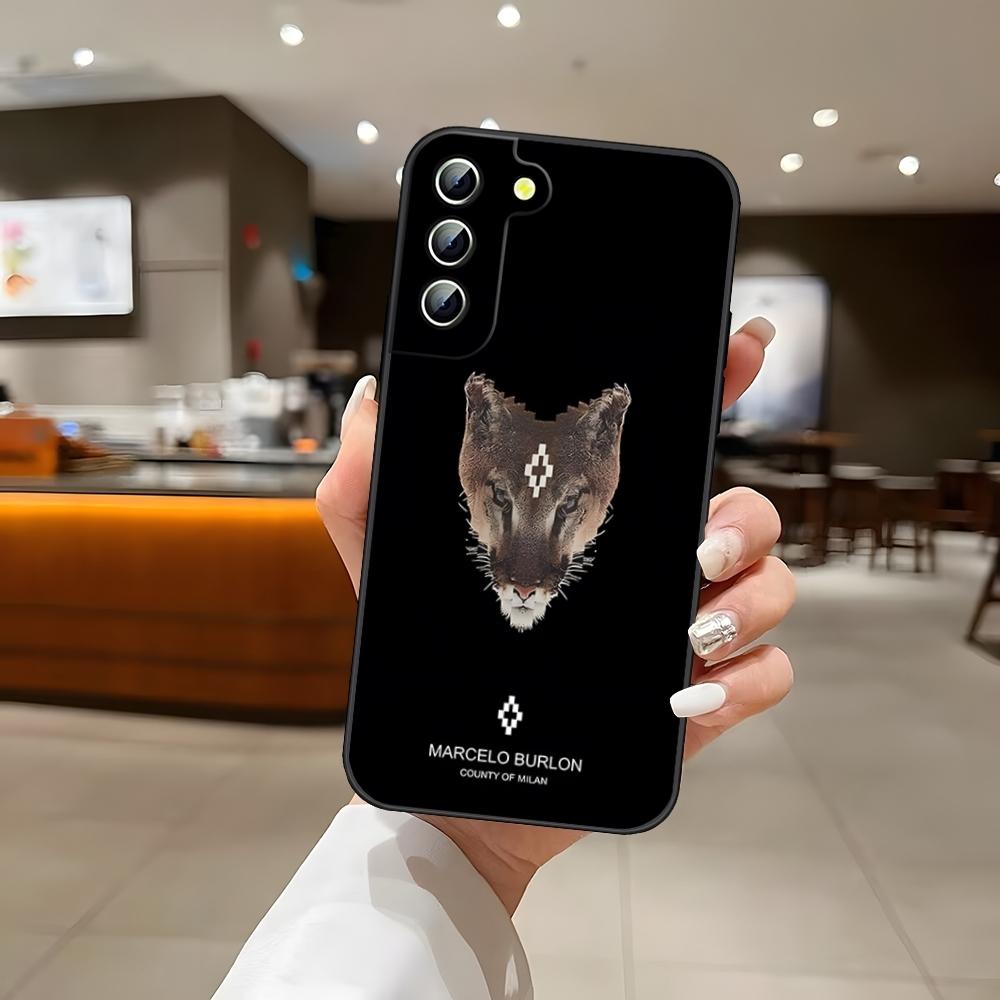 Модный дизайн с вставками из капа - Чехол для телефона Marceloes Для S25 Samsung S26 S24 Ultra S22 S23 S20 Fe S21 Plus A54 A34 A16 A53 Задняя крышка