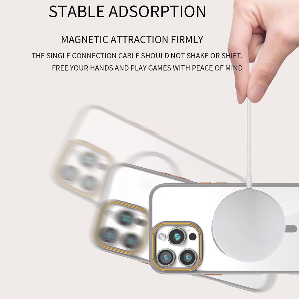Роскошный магнитный беспроводной зарядный чехол Magsafe для iPhone 16 15 14 13 12 11 Pro Max противоударный мягкий бампер прозрачный чехол