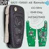 DR ID49 433MHz GK2T-15K601-AB Flip Car Remote Key A2C94379403 For Ford Transit Custom Tourne Transit 2016 2017 2018 2019 2020