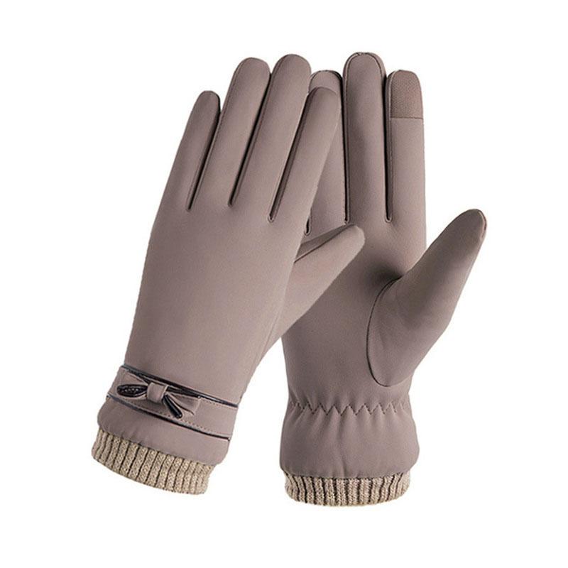 Wintertime Women Touchscreen Gloves New Warmer Thermal Fleece Lined Guantes Full Finger Mittens Waterproof Motorbike Glove