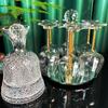 Household Crystal Cup Holder, European Style Rotating Red Wine Glass, Tall Cup Holder, Upscale Hanging Cup Holder In Living Room