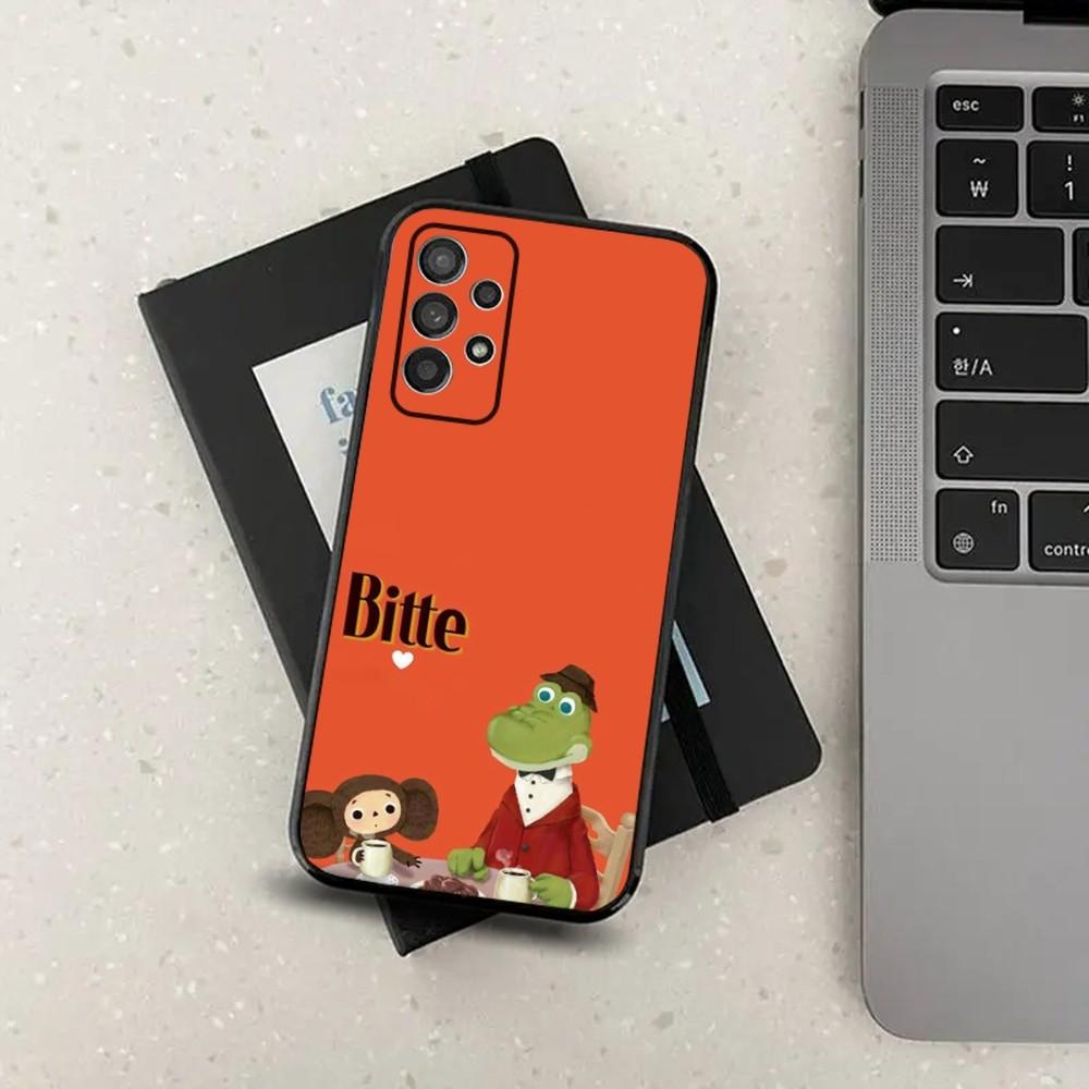 Чехол для телефона Чебурашка C для Samsung S24, S21, S22, S23, S30, Ultra, S20, Plus, Fe, Lite, Note, 10, 9, 5G Черный Мягкий Чехол