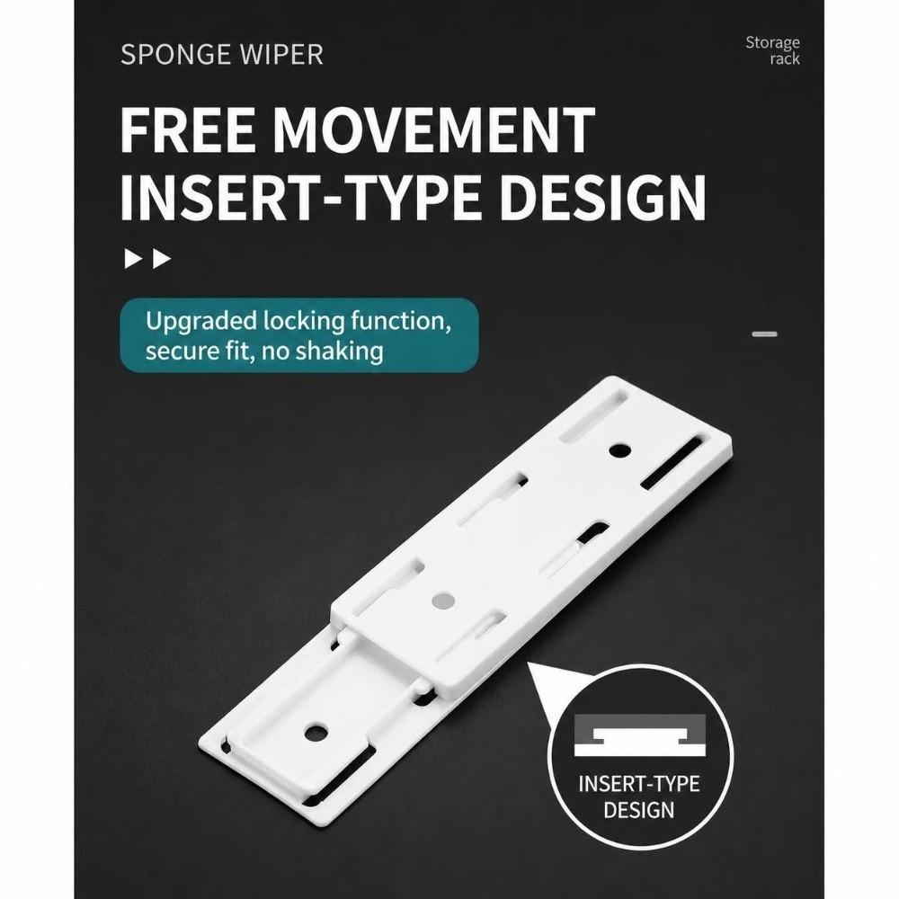 Drilling Free Desktop Socket Fixer Self-Adhesive Power Strip Holder for Home Office