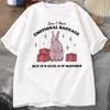 Sure I Have Emotional Baggage Funny Unisextal Health T Shirts Women Unisex Vintage Rabbit Tee Shirt Summer Short Sleeve Graphic Tees