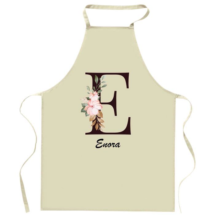 Tablier de cuisine - Enora Lettre - Impression bretonne - Coton épais - Liens ajustables