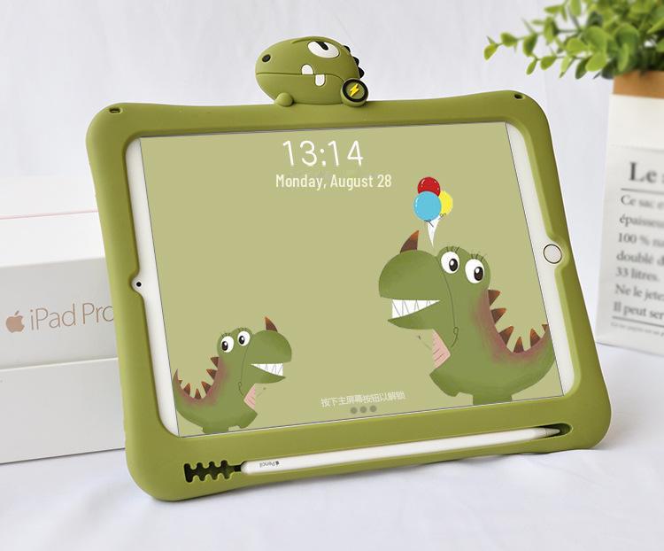 Силиконовый защитный чехол для iPad 9/Air 4 со слотом для стилуса - Мультяшный дизайн для планшетов 10,9 дюйма, 10-го поколения, а также Mini 5/6