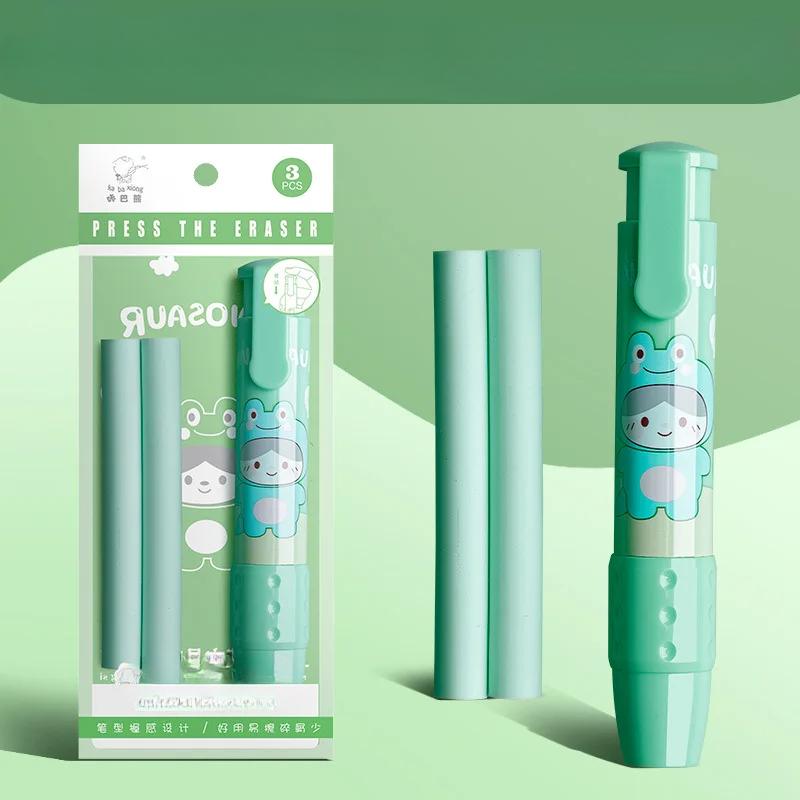 Creative Press Type Eraser Lovely Cartoon Animal Pen Style Eraser Rubber Pencil Eraser Student Back To School Kawaii Stationery