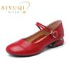 Women's Mary Jane Shoes Red Spring Shoes Women Large Size Ladies Shoes