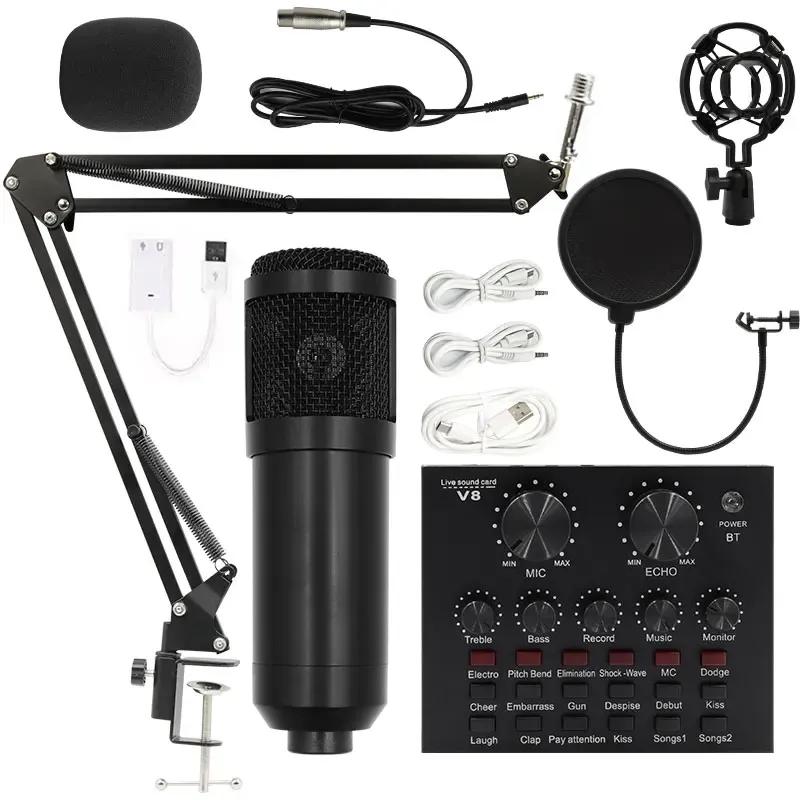 Professional BM-800 Condenser Microphone Live Karaoke Song Game Recording Microphone Mobile Phone Computer General Equipment