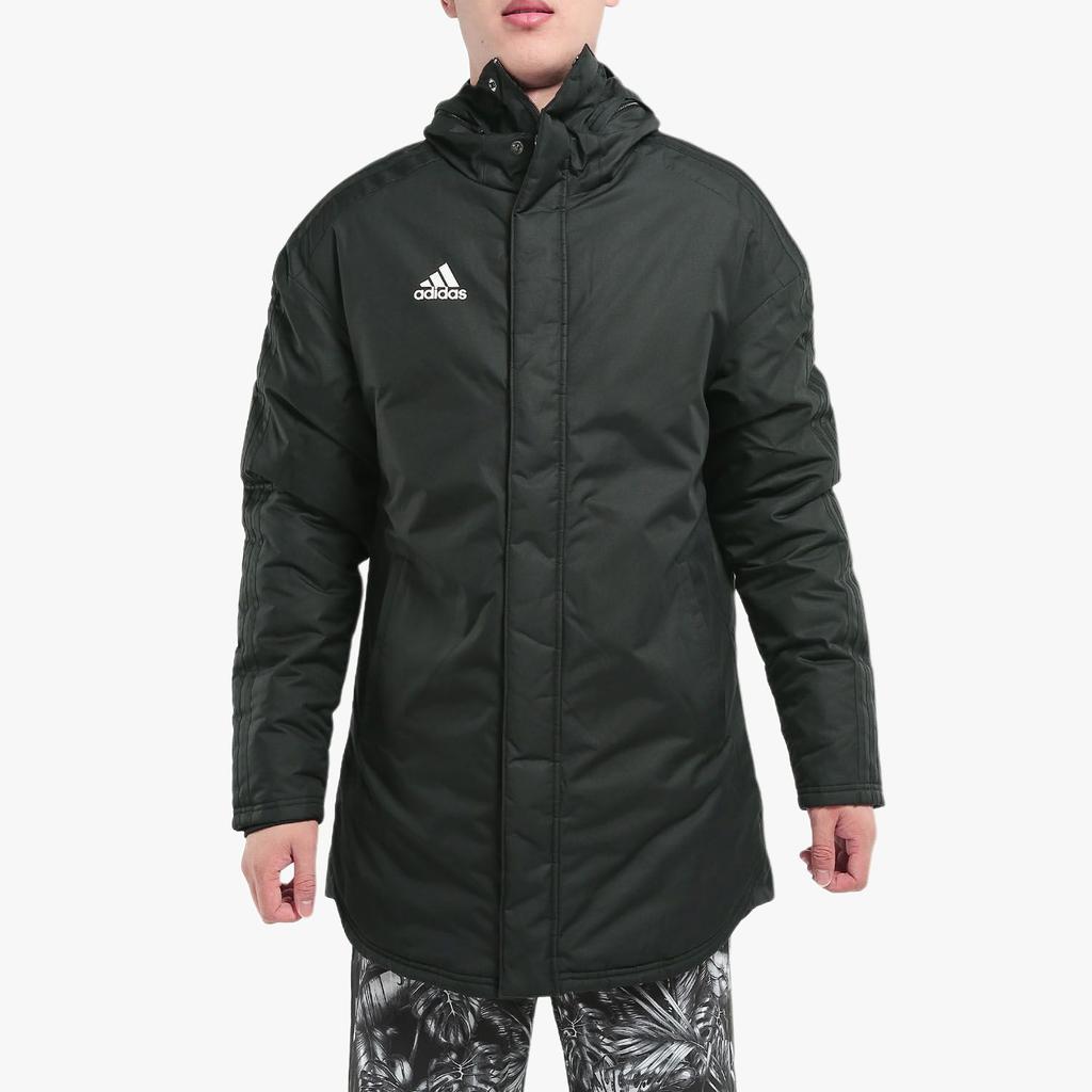 Adidas Jkt18 Стандартная парка на молнии теплая хлопковая куртка зимняя мужская куртка черного цвета BQ6594