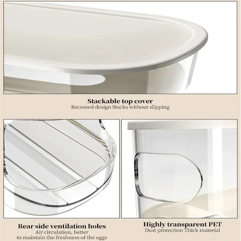 Bilayer Fridge Egg Storage Box Automatic Rolling Eggs Holder Rack Ladder Style Refrigerator Eggs Dispenser Egg Organizer Holder