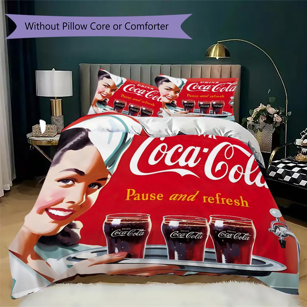 Christmas gift Halloween themed cola beverage Coca Cola provides comfortable bedding covers and pillowcases for home use (without core) K7