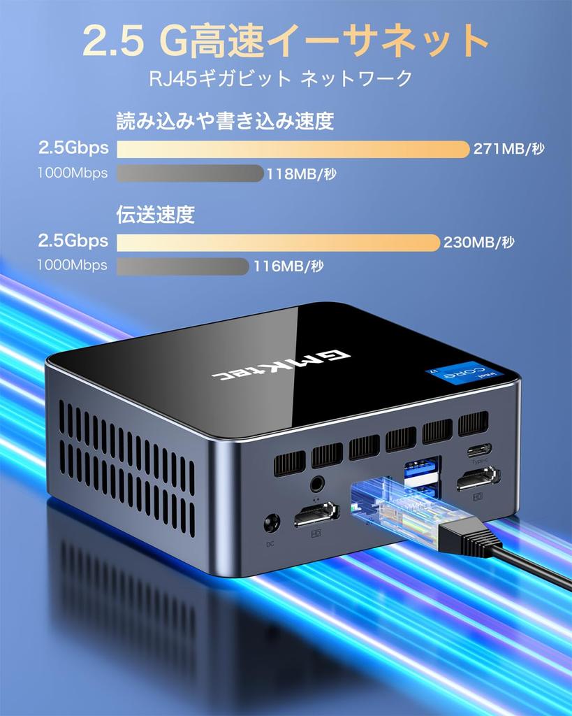 GMKtec Mini PC Intel core i7 Max Mini PC DDR4 32 ГБ 1 ТБ SSD Windows 11 Pro LAN 3 выхода на экран WIFI6 Light Game Mini Computer NucBox M2 Pro