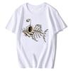 Fish Skull Deep Sea Fish Bones Interesting Fisherman Angler Summer Cotton Casual Fashion Breathable Men's Short Sleeve T-shirt