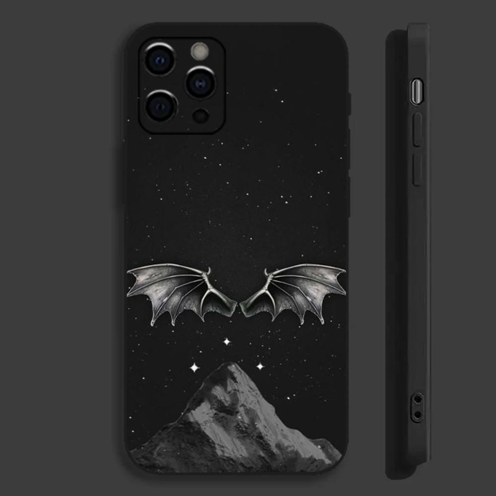 Чехол для телефона Acotar Court M-Mist and Fury для Apple iPhone 15,14,13,12,11,Pro,X,XS,Max,XR,Plus,Mini Мягкий черный чехол