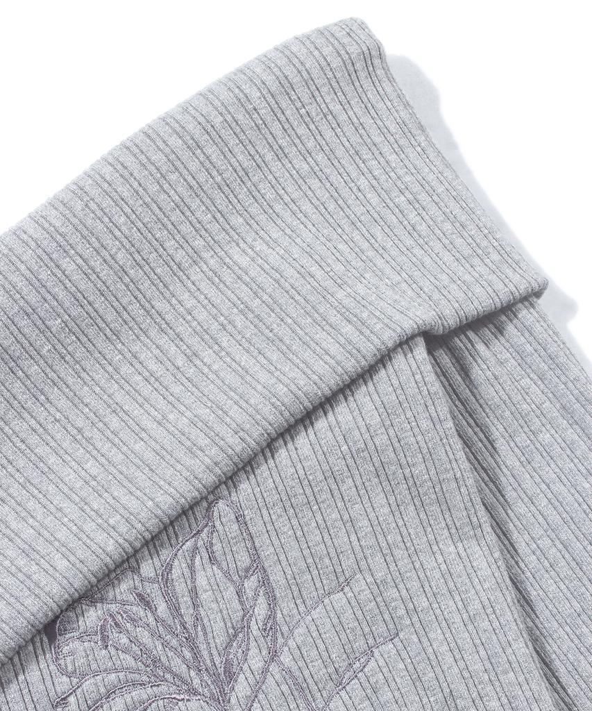 ANOTHER A Asymmetrical Off-Shoulder Top_Melange Gray