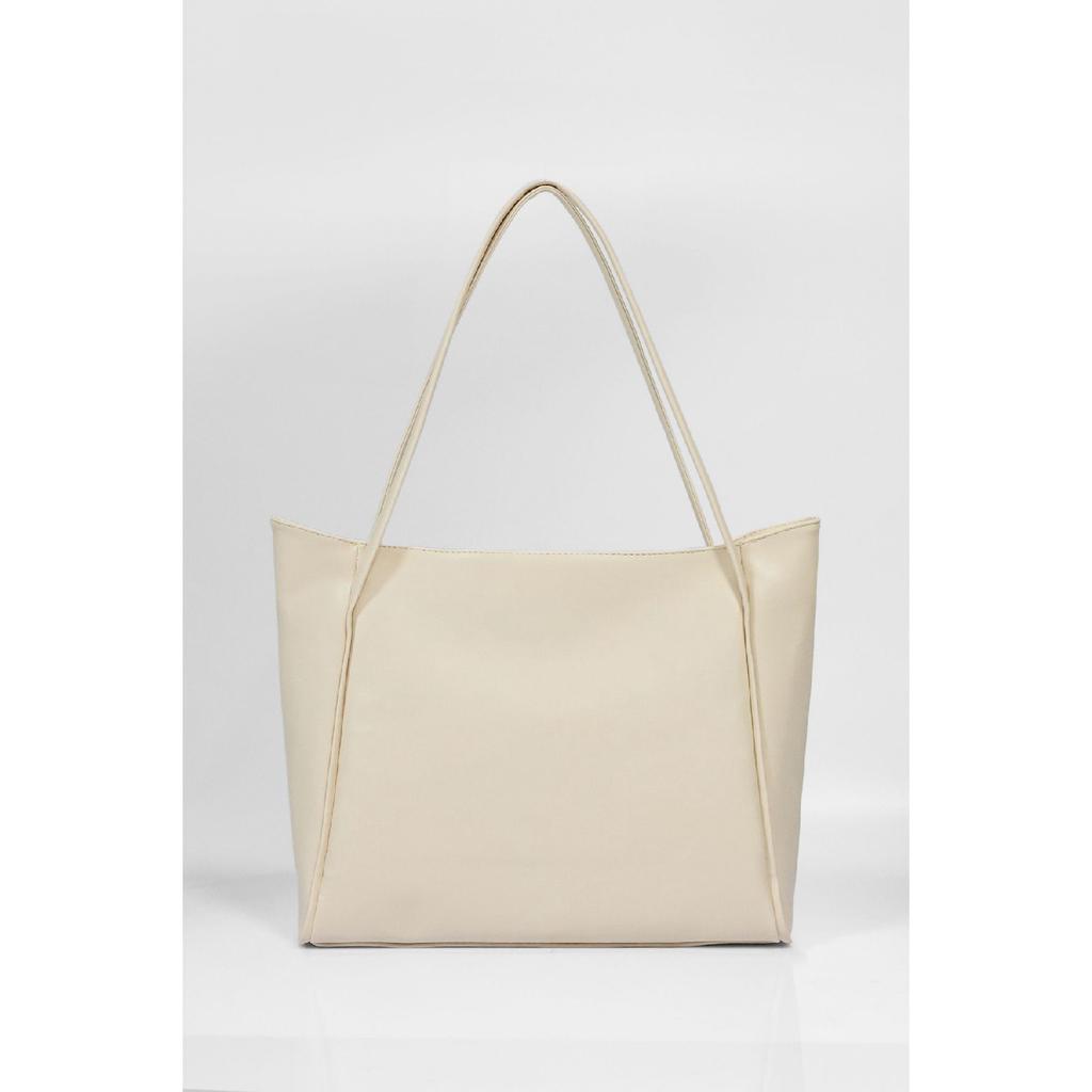 Women's Black Zipper Shopper Bag