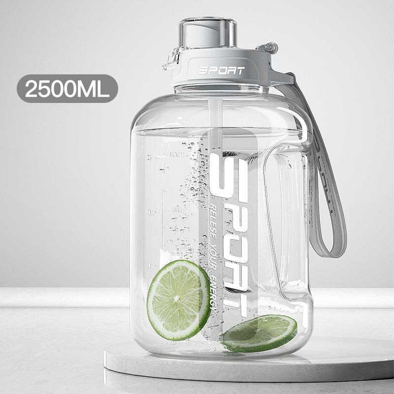 Большая емкость 2500/1700 мл бутылка для воды с соломенной крышкой спортивный чайник для воды в спортзале для кемпинга путешествия бутылки для питья без BPA