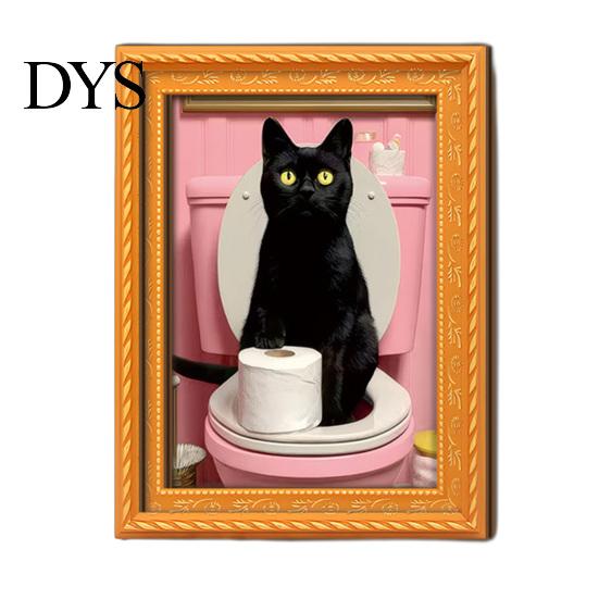 Small Picture Frames for Fridge Funny Wooden Magnets Frame, Retro Cute Cat Pattern Magnetic Refrigerator Photo Metal Cabinets Locker Magnet