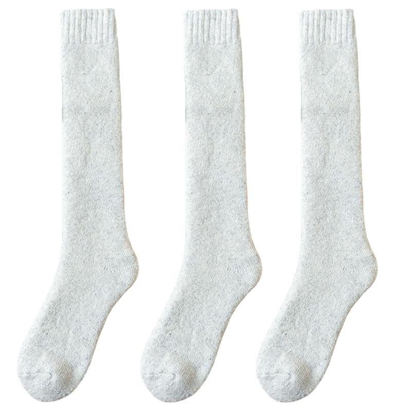 3 пары зимних толстых теплых мужских шерстяных носков до колена, мужские носки из мериносовой телячьей шерсти, повседневные кашемировые махровые носки, модные мужские чулки