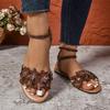 Women's Sandals  New Casual Open-toed Women's Flats Fashion Floral Designer Comfortable Walkable Shopping Women's Sandals
