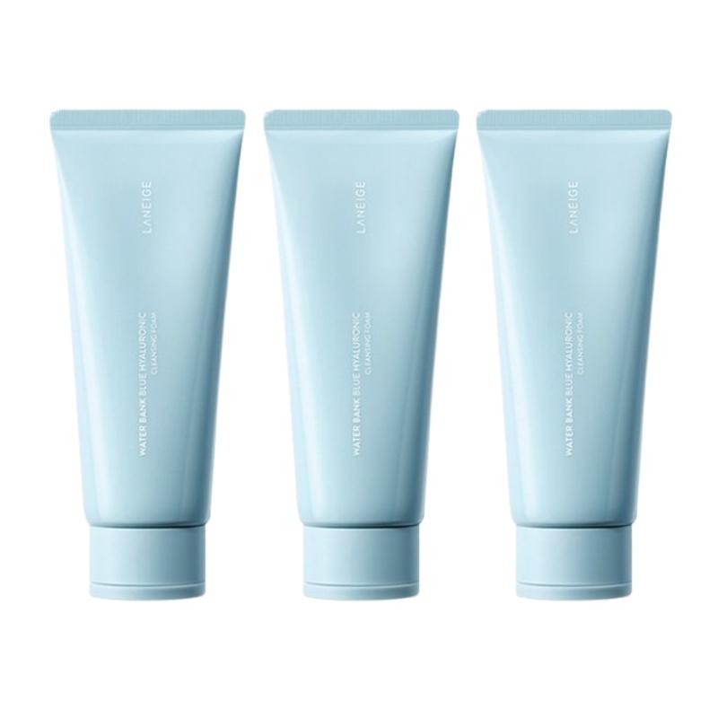 LANEIGE Пенка для умывания Water Bank Blue Hyaluronic 150 г – Глубоко очищающая пенка для лица, Ежедневный отшелушивающий очищающий гель для сухой и чувствительной кожи