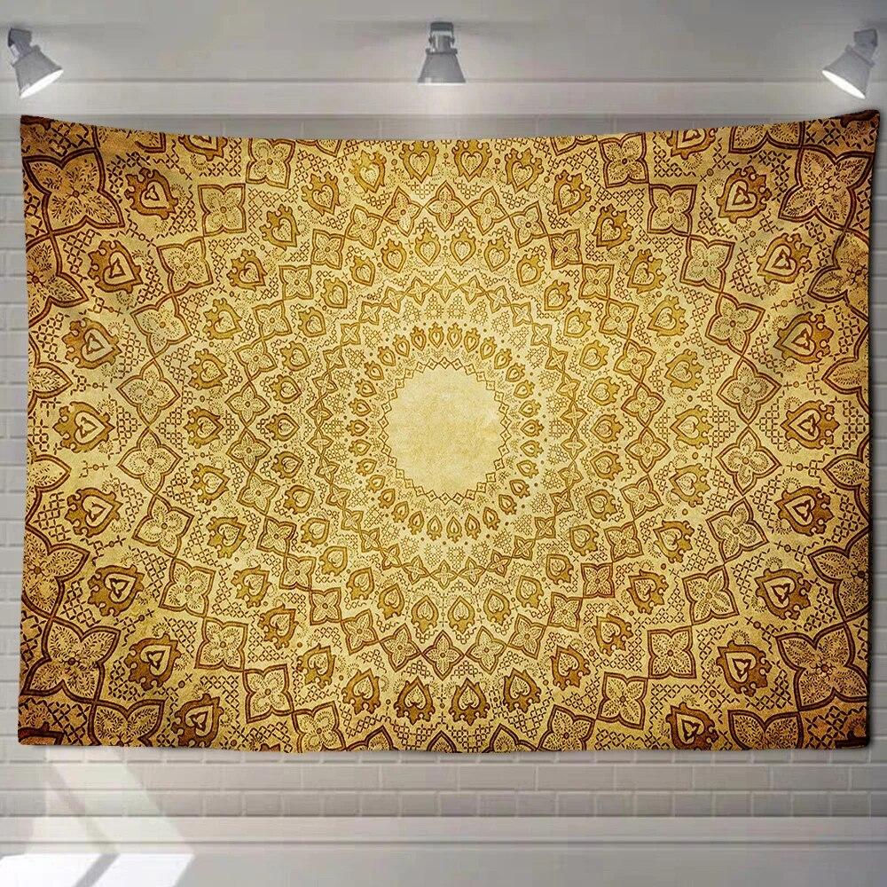 Mandala Tapestry Wall Hanging Psychedelic Bohemian Yoga Shawl Cushion Mattress Room Home Decoration Hanging Cloth