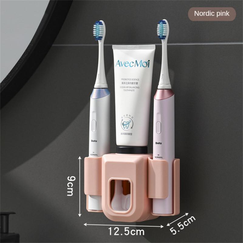 Automatic Toothpaste Dispenser Squeezers Toothpaste Tooth Dust-proof Toothbrush Holder Wall Mount Stand Bathroom Accessories