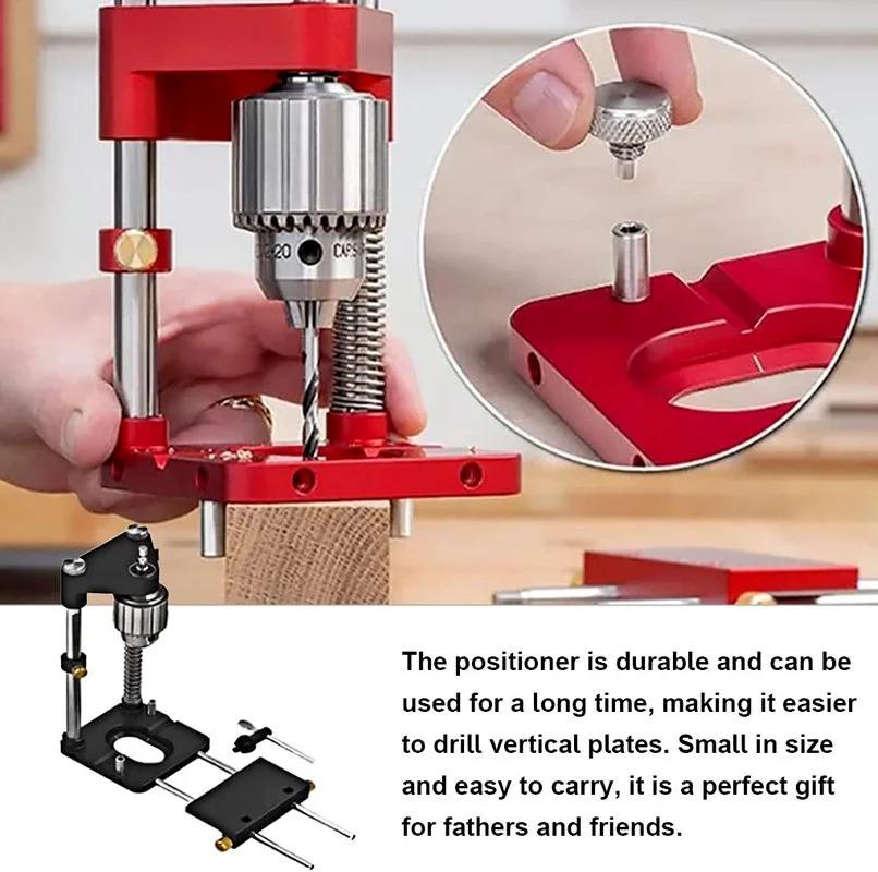 Локатор сверления Прецизионный локатор сверления по дереву Бытовой инструмент для сверления по дереву из легированной стали Инструмент для самостоятельной сборки мебели