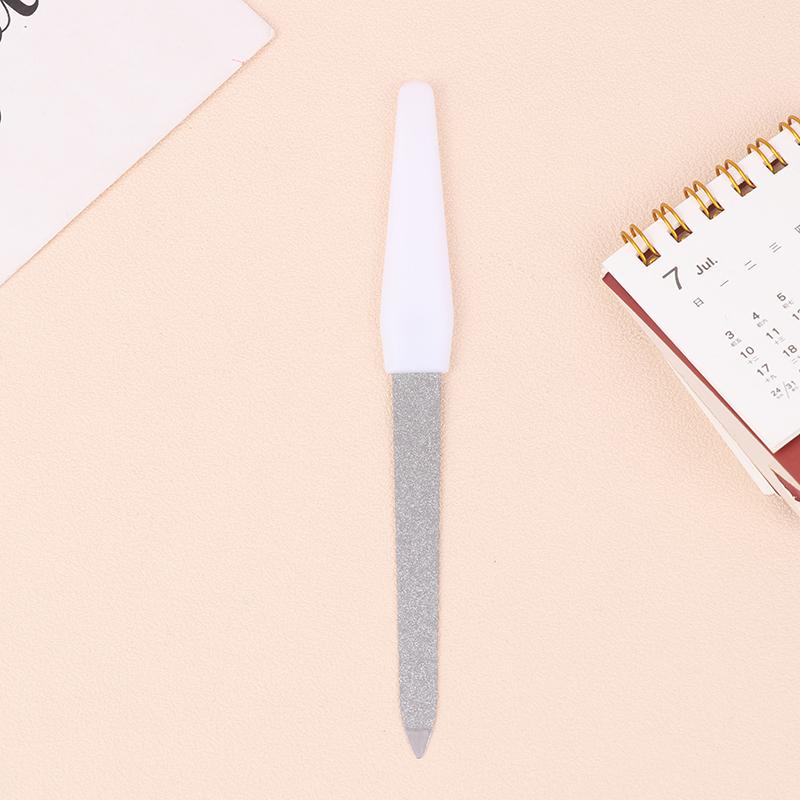 1Pc Metal Double-Sided Nail File Scrub Manicure Sharpening Nail Nail Tool Manicure Pedicure Tool High Quality Nail File
