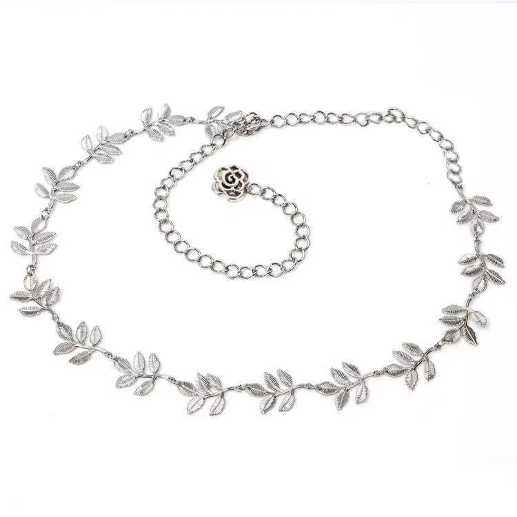 Европейский и американский большой бренд украшение листом золотое платье тонкая цепочка на талию женское украшение эластичная металлическая цепочка на талию украшение для талии