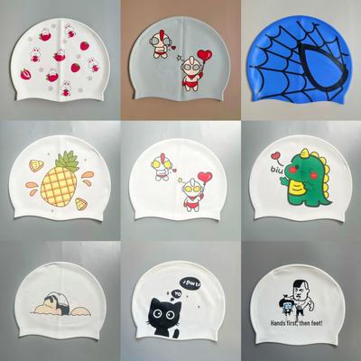 Очень большая мультяшная силиконовая шапочка для плавания для мальчиков и девочек – Водонепроницаемая и мягкая