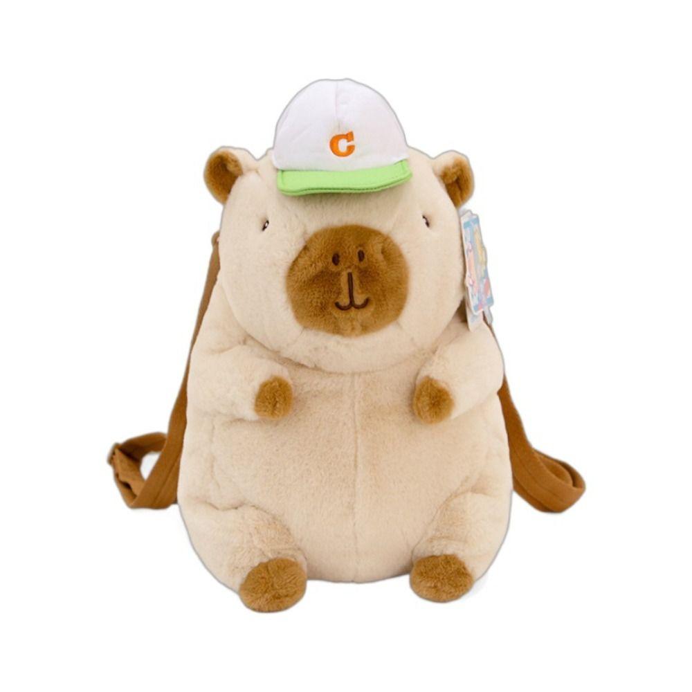 Stuffed Sports Capybara Plush backpack Animals Doll Capybara Crossbody Bag  Couple