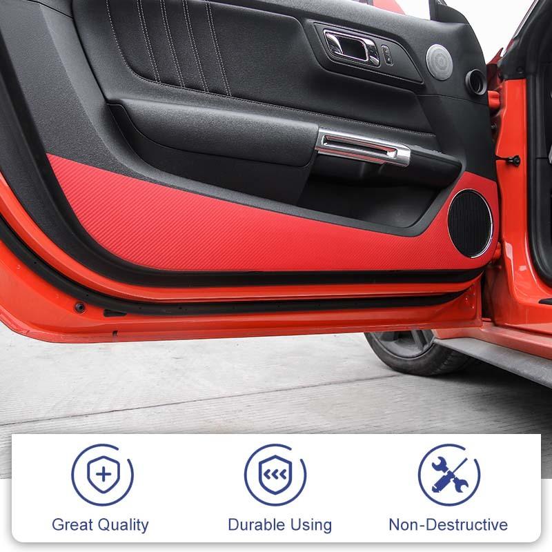 Наклейки на дверь автомобиля с защитой от ударов, подходят для Ford Mustang 2015, аксессуары для интерьера