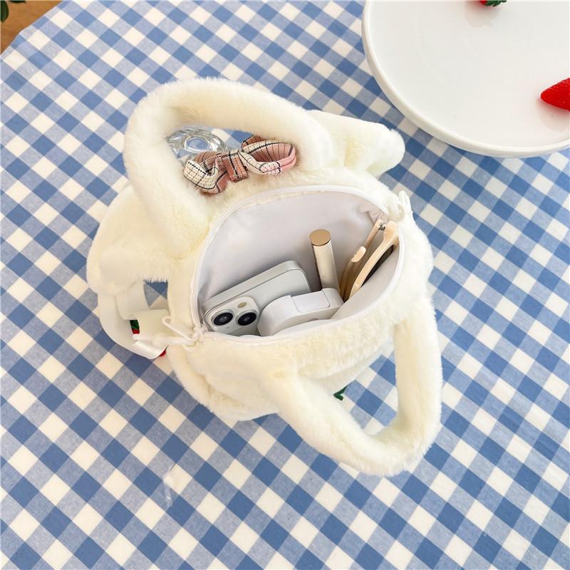 Avocado Toy Plush Bag Cute Cartoon Cat Doll Crossbody Bag For Children Girls