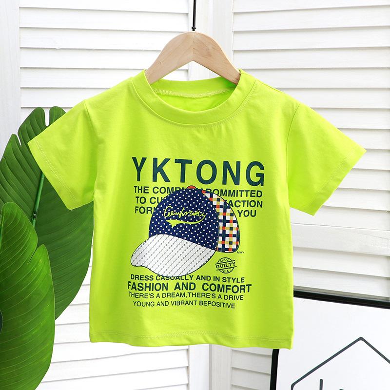Новая детская футболка с короткими рукавами из хлопка «Айсберг» для мальчиков и девочек, летняя детская тенденция с половиной рукавов, взорвала улицу.